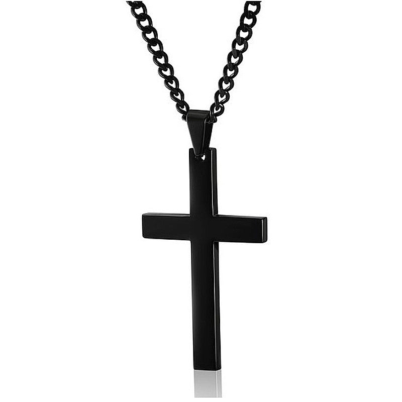 Classic Cross Necklace Men's Pendant Fashion Stainless Steel Jewelry